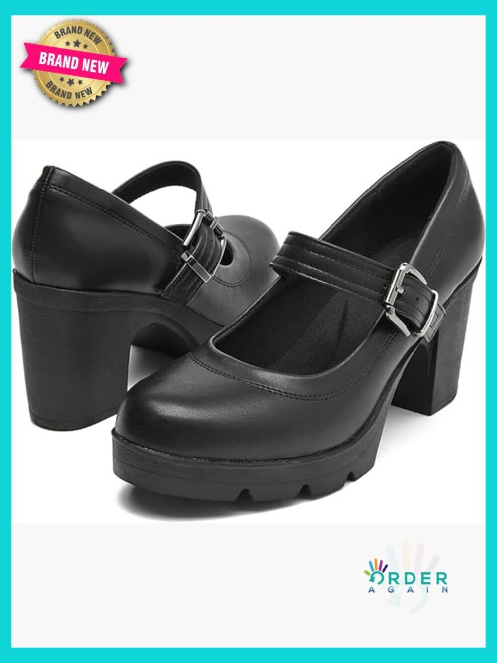 Chunky Low Block Heels Mary Jane Pumps Comfortable Work Wedding Dress Shoes